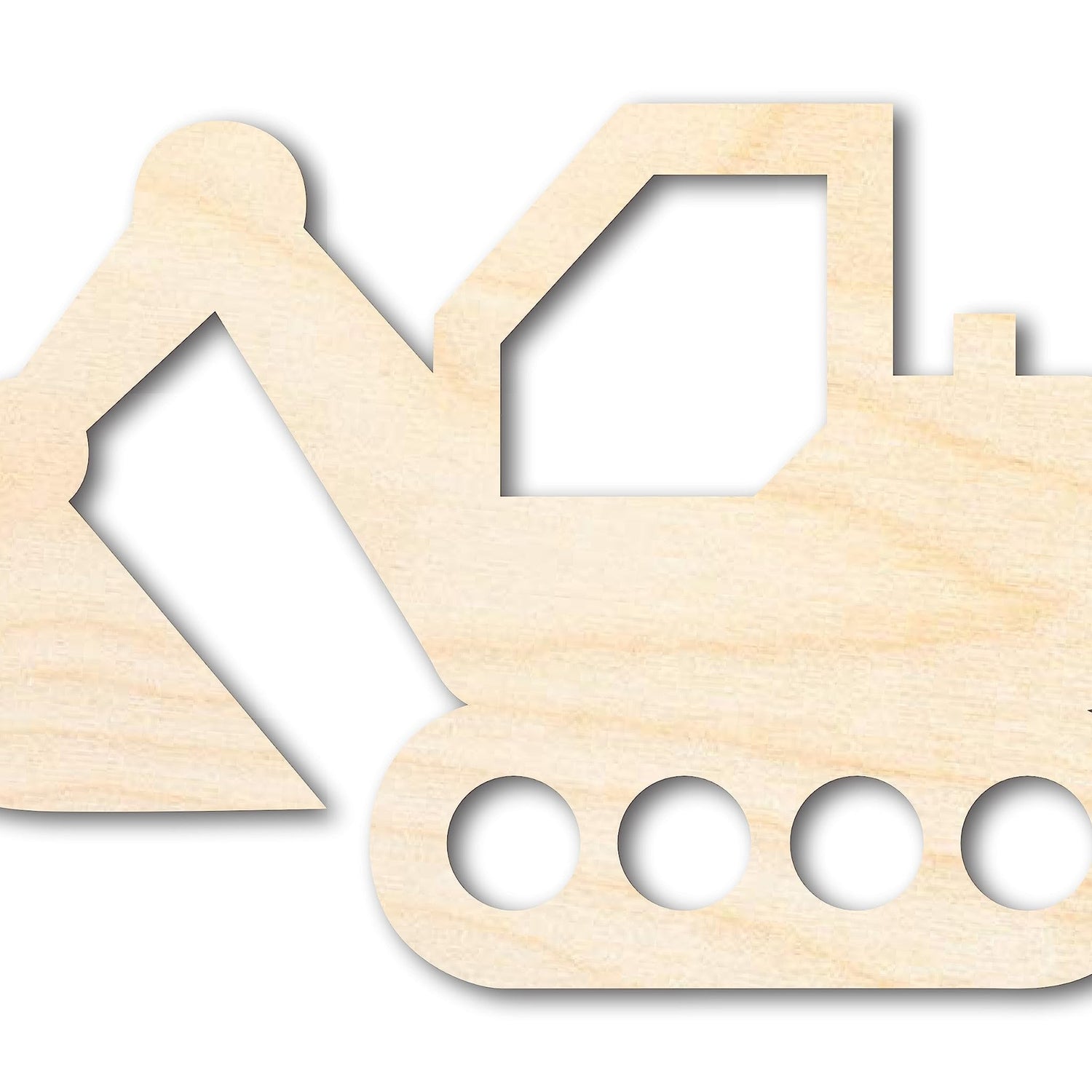Unfinished Wood Toy Excavator Shape | Construction Vehicle Craft Cutout | up to 24" DIY 12" / 1/2" 24 Hour Crafts