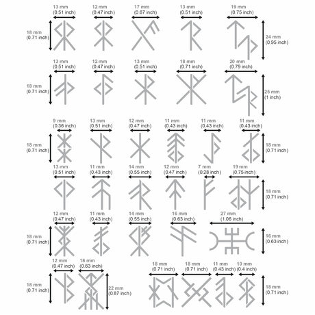 Aleks Melnyk No.412 Metal Stencil, Viking Bind Runes Generator, Bindrune, Ancient Alphabet, Sigil Magic Alphabet Stencil 1 PC, Letter Template for Aleks Melnyk