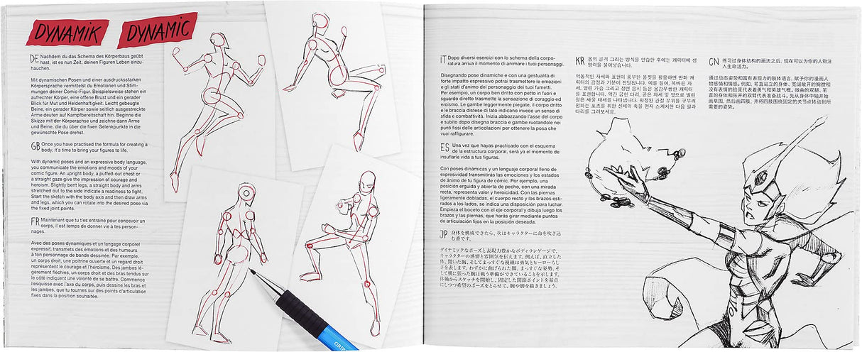 Faber-Castell Comic Illustration Set - The Famazings Superhero Comic Book Drawing Kit - Draw with Pitt Artist Pens & Goldfaber Coloring Pencils Faber-Castell