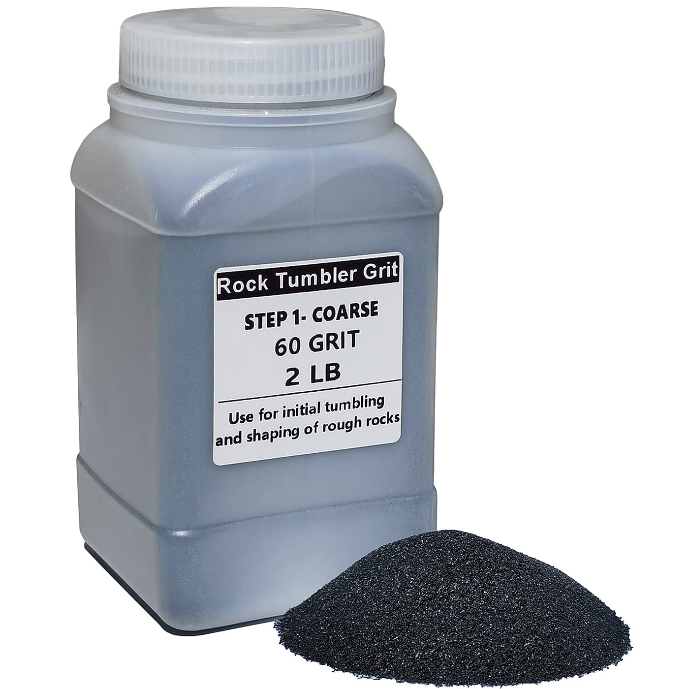 2 lbs Rock Tumbler Grit for Step 1 Tumbling Stones, Tumbler Media Grit,Rock Polishing Grit Media, Works with Any Rock Tumbler, Rock Polisher, Stone - WoodArtSupply