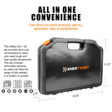 EnerTwist Drill Bit Set, 246-Pieces Drill Bits and Driver Set for Wood Metal Cement Drilling and Screw Driving, Full Combo Kit Assorted in Plastic ENERTWIST