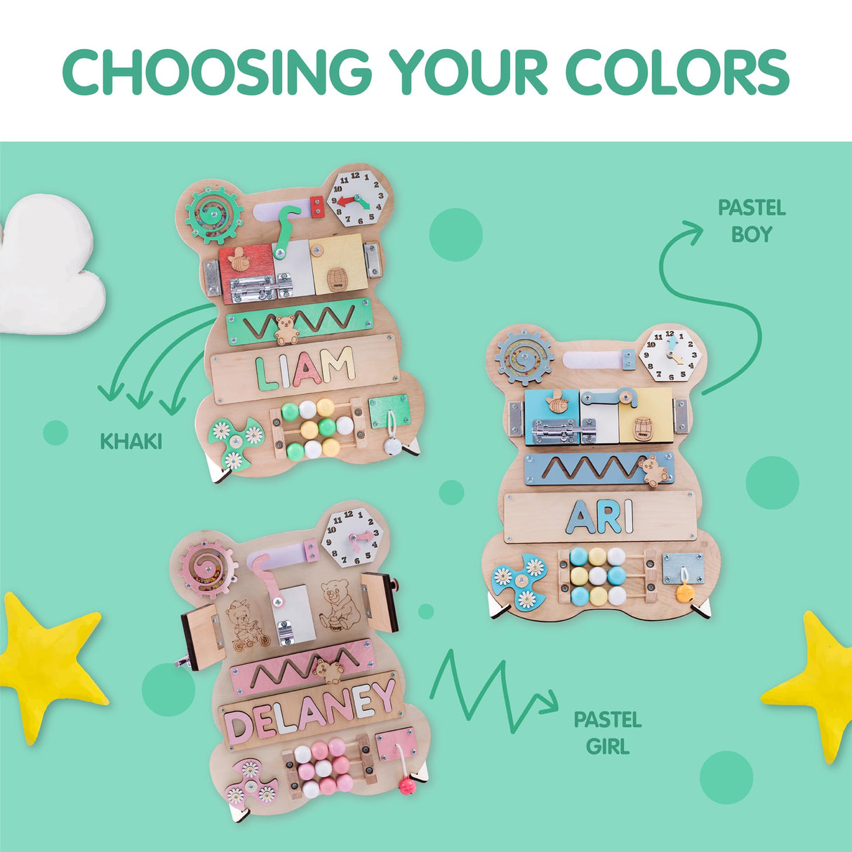 Nabytok Customized Name Puzzle for Toddlers, Educational Games