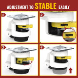 HOLKIE Leveling Casters with Ratchet Handle Design Casters Set of 4 Total Capacity 4400 Lbs Heavy Duty Industrial Casters with Adjustable Leveling HOLKIE