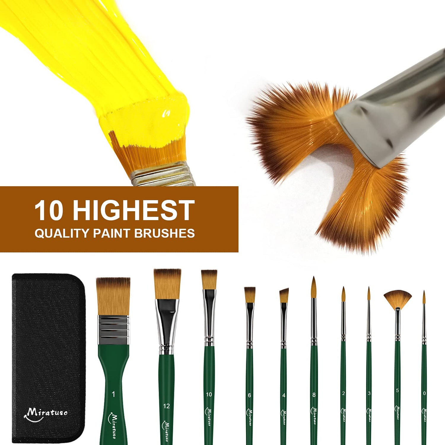 Deluxe Art Supplies 27 Pieces Art Set with Tabletop Easel, 12 Colors Acrylic Paint, 10 Paint Brushes, 3 Canvas Panels, Palettes Miratuso