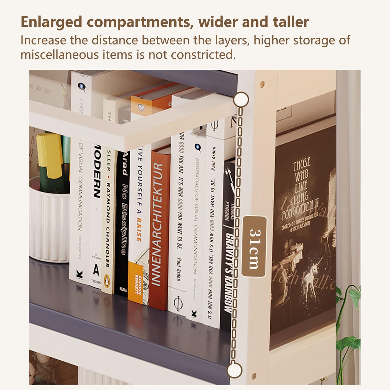 Stranthother 4-Tier Bamboo & Acrylic Curio Display Cabinet for Collectibles Stranthother