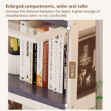 Stranthother 4-Tier Bamboo & Acrylic Curio Display Cabinet for Collectibles Stranthother