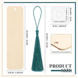92 Pieces Unfinished Wood Bookmark with Colorful Tassels DIY Templates Blank Bookmarks Ornament Wooden Bookmarks DIY Bookmarks for Kids DIY Crafts TaoBary