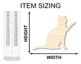 Unfinished Wood Pawing Cat Shape | Craft Cutout | up to 36" DIY 4" / 1/4" 24 Hour Crafts