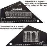 Vencetmat Guitar String Action Gauge, String Height Ruler, Guitar Fret Rocker, Fret Leveling Guide, Buzzing Fret Catcher, 1mm Thickness, Laser VENCETMAT