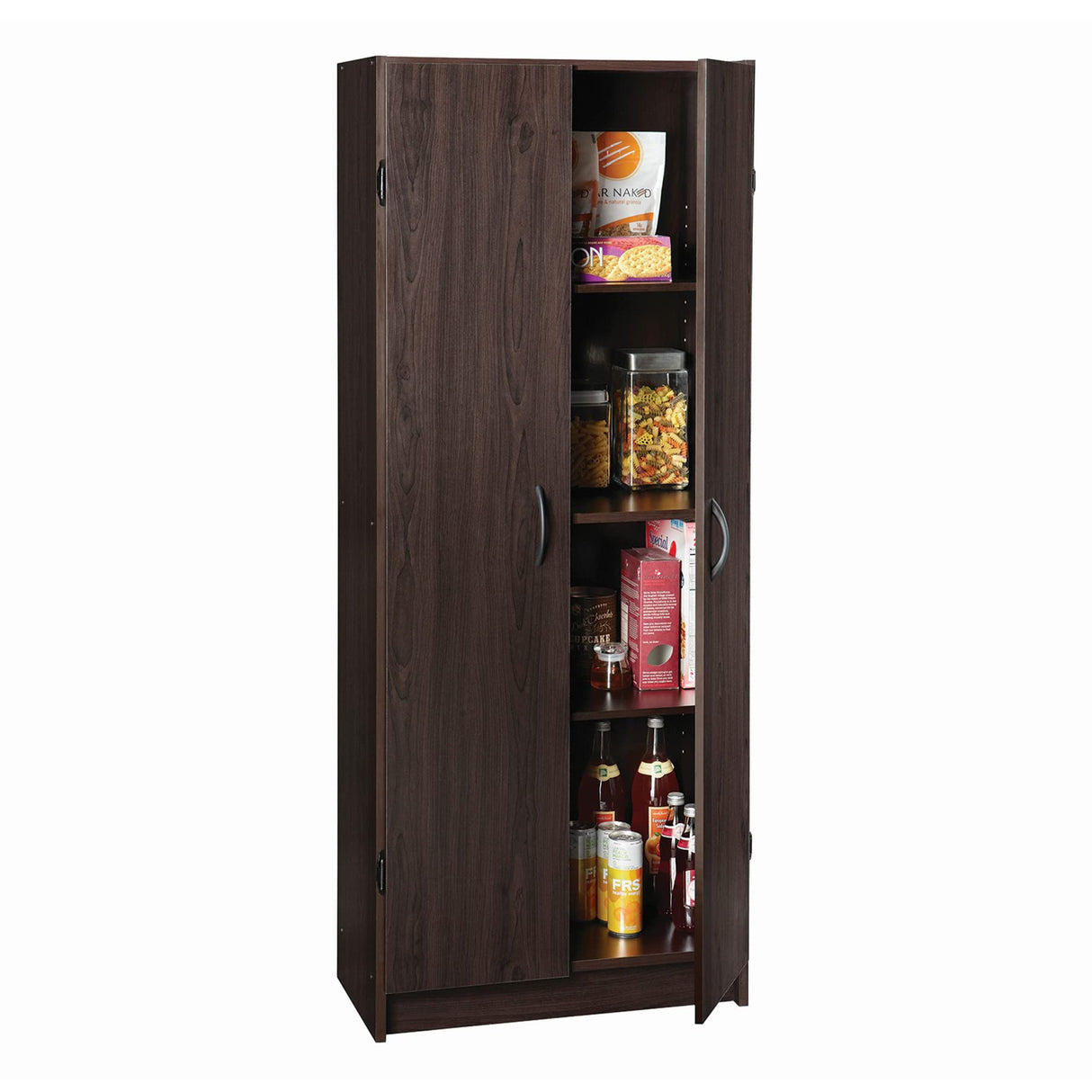 ClosetMaid Pantry Cabinet Cupboard with 2 Doors, Adjustable Shelves Standing, Storage for Kitchen, Laundry, or Utility Room, Espresso ClosetMaid