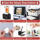 Sublimation Ornament Blanks, Cridoz 28Pcs Round Sublimation Blanks Pendants Bulk for Christmas Day and Halloween Day Ornaments Supplies, DIY cridoz