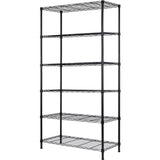 REGILLER 6-Wire Shelving Metal Storage Rack Adjustable Shelves,Standing Storage Shelf Units for Laundry Bathroom Kitchen Pantry Closet (Black,30L x REGILLER