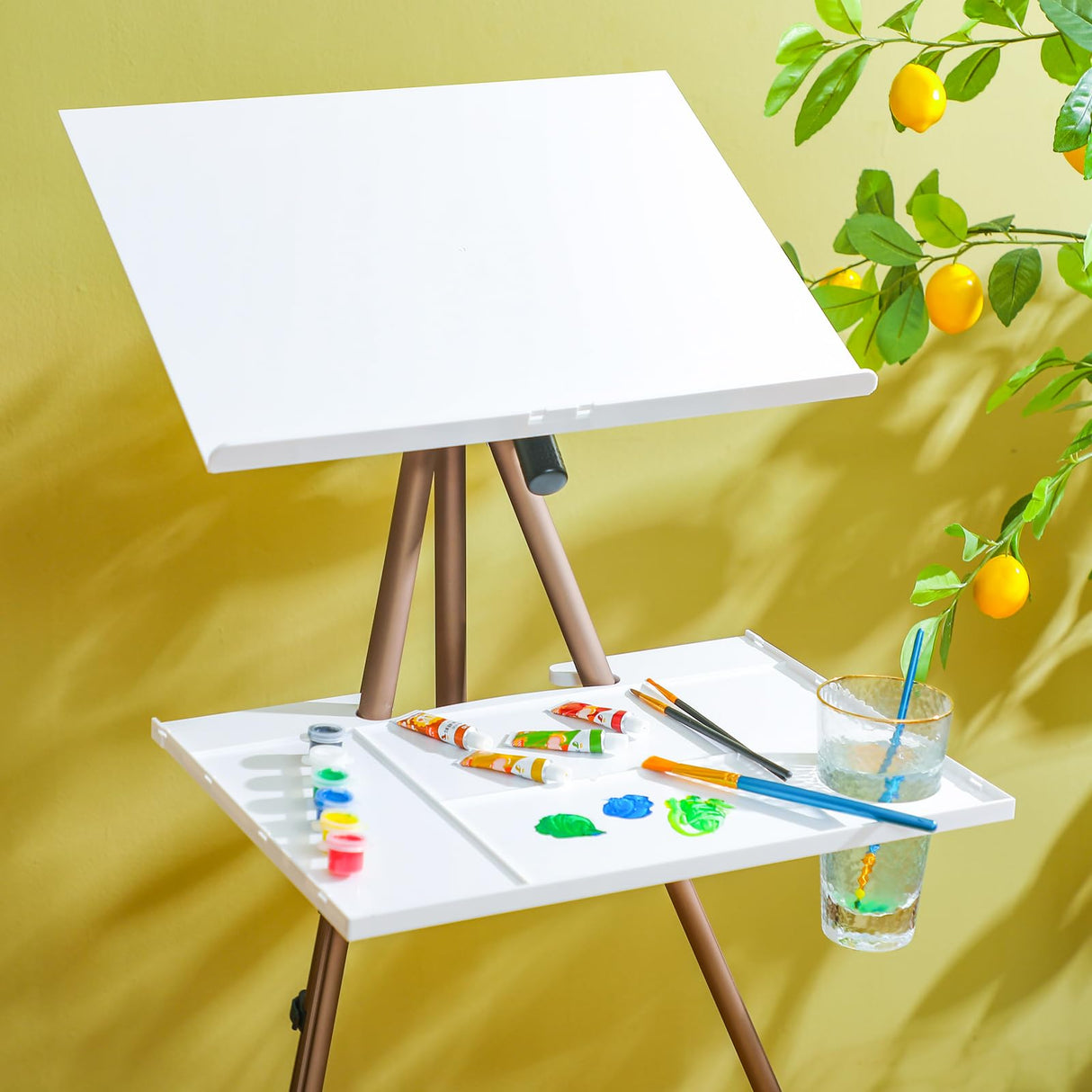 Ireer 17-65 Inch Artist Watercolor Portable Easel with Sturdy Tripod Adjustable Aluminum Metal Easel Stand with Tray Lightweight Travel Easel for Ireer