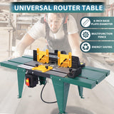 Electric Router Table, Universal Benchtop Router Tables Top with Steel Stand & Adjustable Fence Wood Working Router Table Precise Routing Table Nanberone