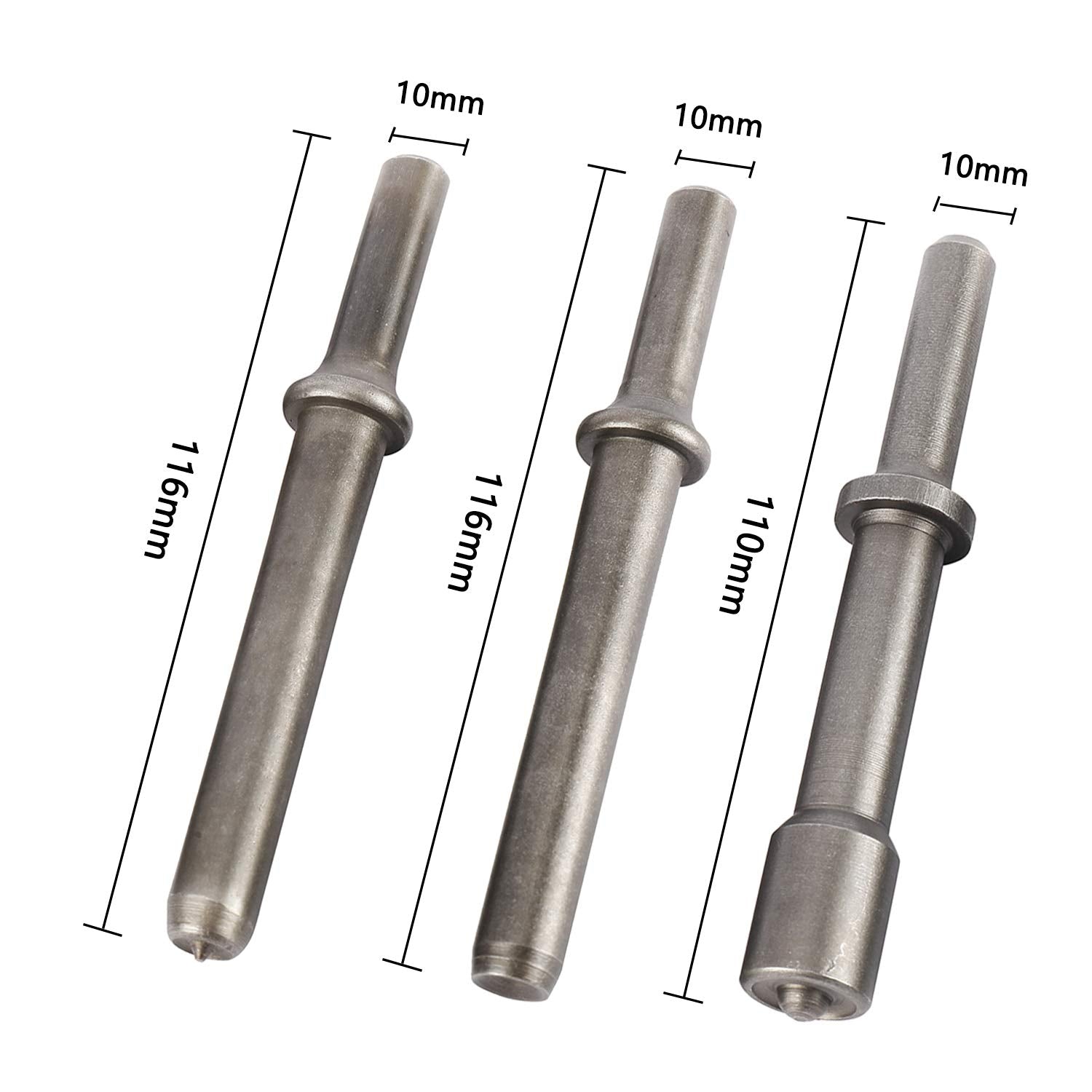 YaeCCC 7 Pcs Heavy Duty Smoothing Pneumatic Air Rivet Hammer Tools Steel Air Hammer Chisel Pneumatic Hammer for Hollow Solid Half-hollow Rivet Yaeccc