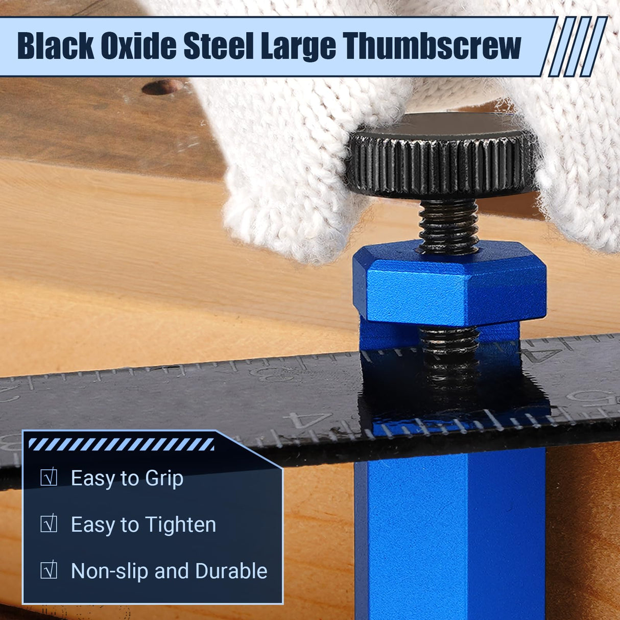 Cocowin Tall Stair Gauges for Framing Square with Holder and Carabiner Stair guages Knobs Tool for Circular Saw Metal Stair Stringer Layout Tool for Cocowin