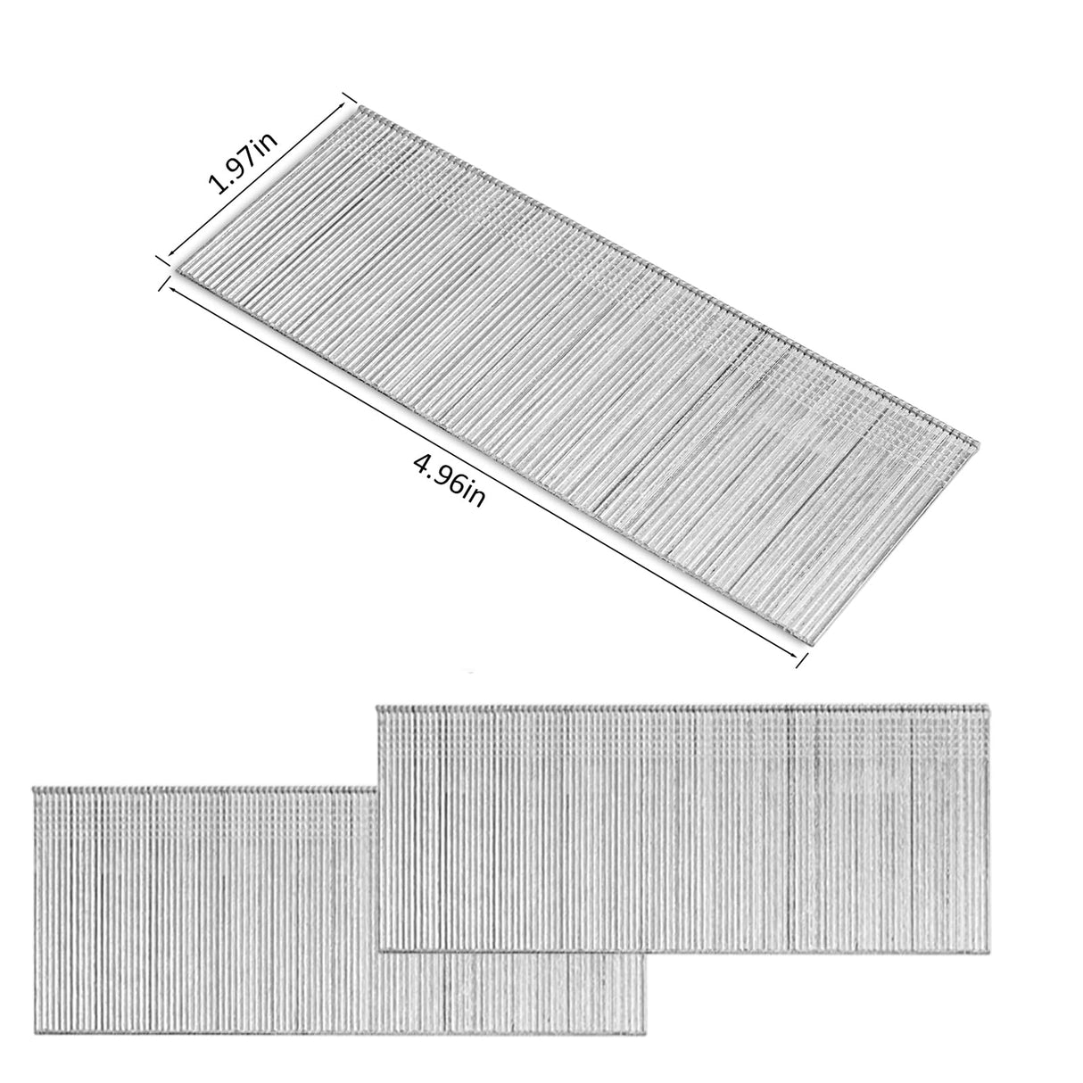 EYSOLD 18 Gauge Brad Nails 2inch,Galvanized Brad Nails Heavy Duty for Nail Gun for Upholstery, Trims, Molding, Woodworking 800pcs/Box EYSOLD