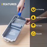 Mister Rui Paint Roller Kit, 16 Pack, 4 Inch Microfiber Paint Rollers, Small Paint Roller Covers, Disposable Paint Tray Liner and Frame, Mini Rollers Mister Rui