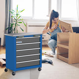 LARBANKE 5-Drawer Rolling Tool Chest,Tool Cabinet on Wheels with Keyed Locking System and Drawer Liners,Tool Chest with Link Buckle and can be LARBANKE