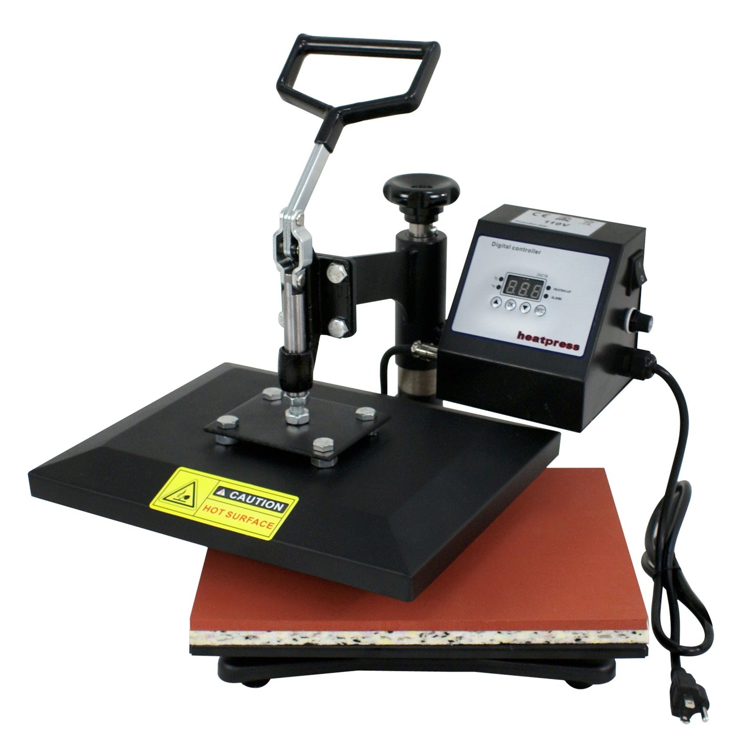 F2C Pro 12" x 10" Heat Press Machine Swing-Away Digital Heat Transfer Sublimation Printing Machine for T-Shirt Black - WoodArtSupply