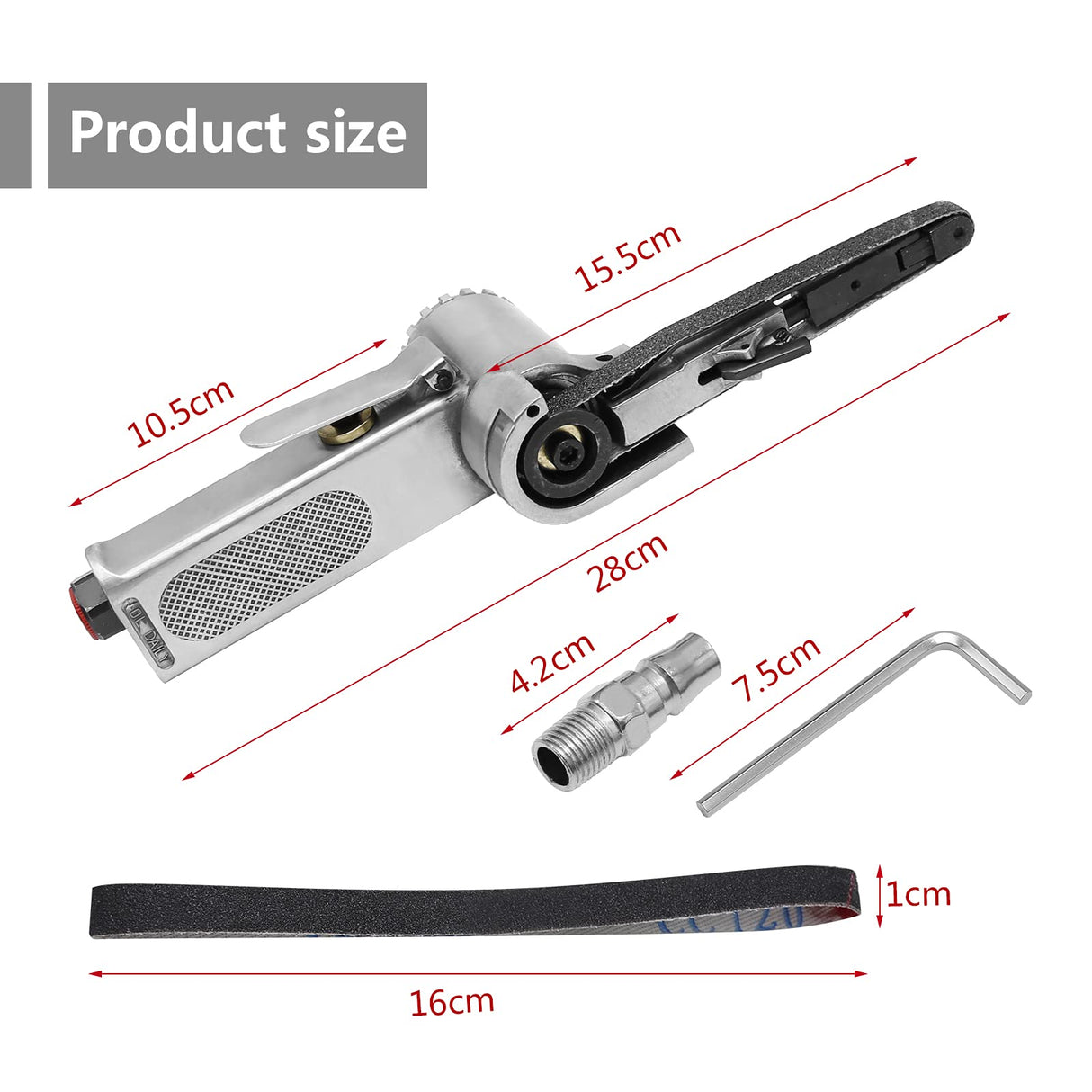 Mini Handheld Angle Grinder Industrial Pneumatic Tool Mini Air Belt Sander suitable for Spot Welding Parts Grinding, Burr Removal, Chamfering and Hoypeyfiy