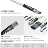 ARTIFY 10 Pieces Paint Brush Set, Intermediate Series, Includes a Carrying Case, Premium Nylon Hair Brushes for Acrylic, Watercolor, Oil and Gouache ARTIFY art supplies
