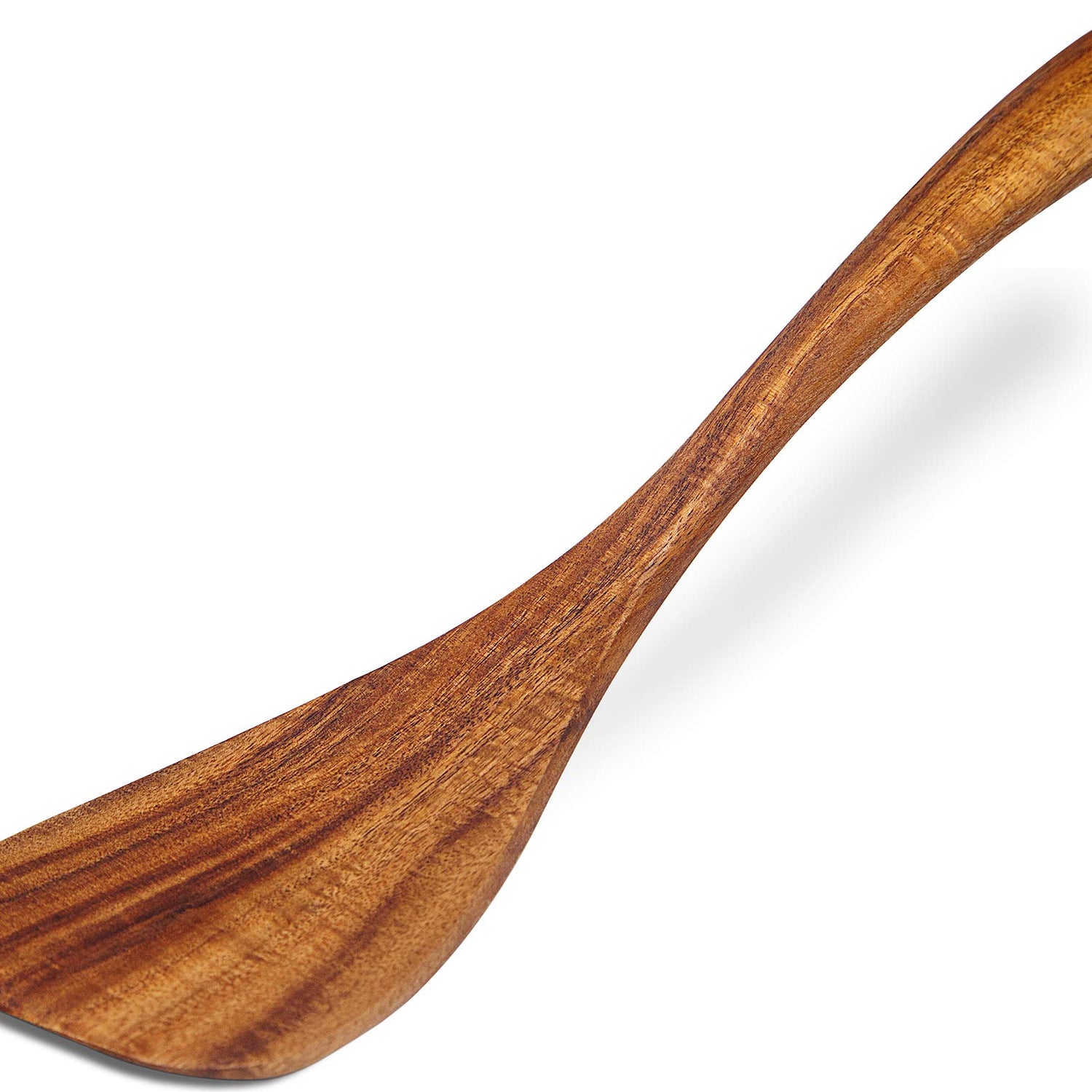 Jilla-hla Wooden Spatula Wooden Turner Acacia Wood,Long Handle Flat Frying Spatula Handmade for Kitchen Cookware (Frying Spatula) Jilla-hla