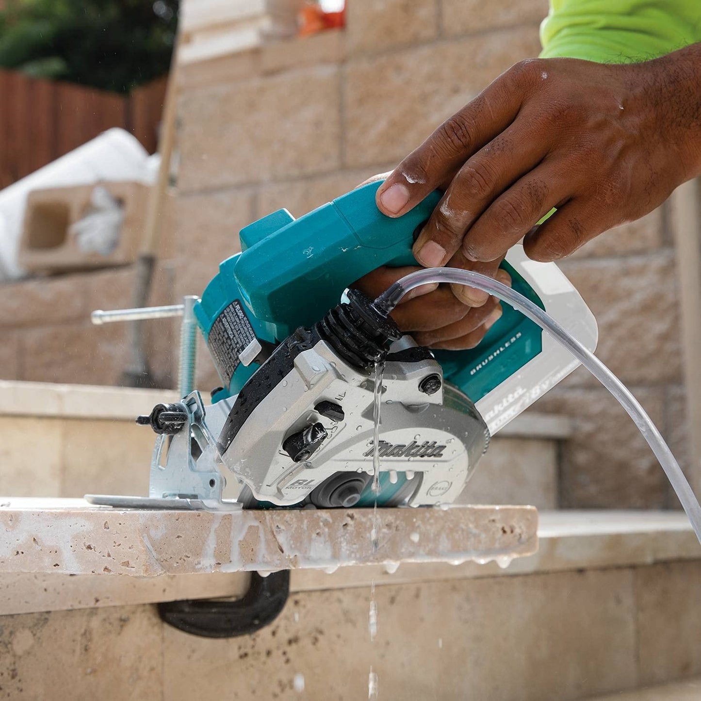 Makita XCC01Z 18V LXT® Lithium-Ion Brushless Cordless 5" Wet/Dry Masonry Saw, AWS® Capable, Tool Only - WoodArtSupply