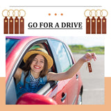 Wavyknot 100 Pcs Leather Key Fobs Kit Blanks DIY Laser Engraving Keychain for Leather Keychain Making Supplies (Dark Brown,3.7 x 0.7 Inches) Wavyknot