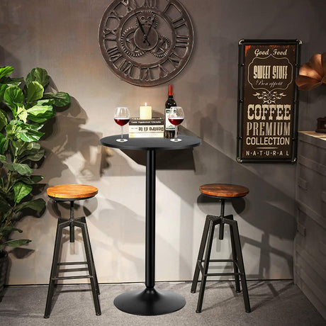 Giantex Modern 24-Inch Round Pub Table - 40-Inch Height Cocktail Table for Home & Restaurant Giantex