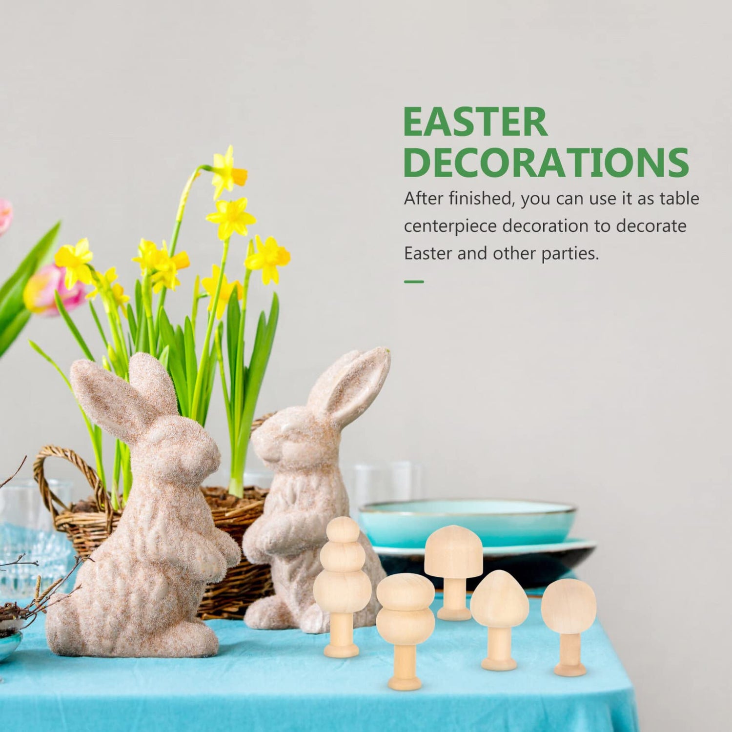 Zerodeko 10pcs Small Wooden Mushroom Unfinished Wooden Figure Painting Plain Mushroom Wood Mushrooms to Paint Fake Tree Children's Toys Mushroom Zerodeko