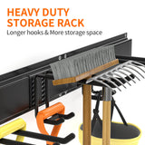 Garage Tool Organizer Wall Mount 11 PCS, Yard Garden Tool Organizer, Adjustable Garage Organizers with 8 Heavy Duty Hooks, Max Load 500lbs Garage Ailadl