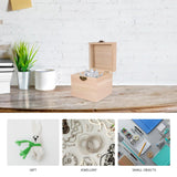 Cabilock Treasure Chest Box 2Pcs Wooden Keepsake Box Unfinished Wood Box Treasure Jewelry Chest Vintage Handmade Craft Box with Hinged Lid for Cabilock