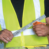 Klein Tools 935CSEL Combination Square Ruler for Electricians and Carpenters, Stainless Steel Double Sided Ruler, Bubble Level, Magnetic Klein Tools