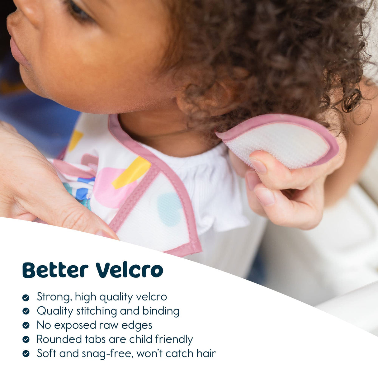 Tiny Twinkle Mess-Proof Baby Bib - Waterproof Bib for Baby Girl - Machine Washable - Adjustable Closure - PVC BPA & Phthalate Free - Great for Travel Tiny Twinkle