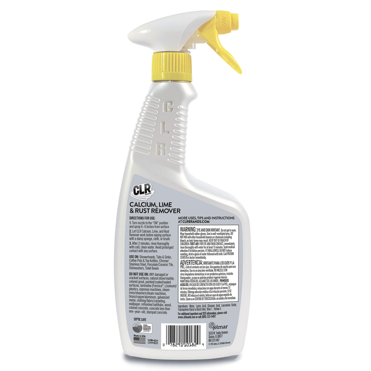 CLR Calcium, Lime & Rust Remover, Blasts Calcium, Dissolves Lime Deposits, Zaps Stubborn Rust Stains and Hard Water Deposits, 26 Ounce Spray Bottle CLR