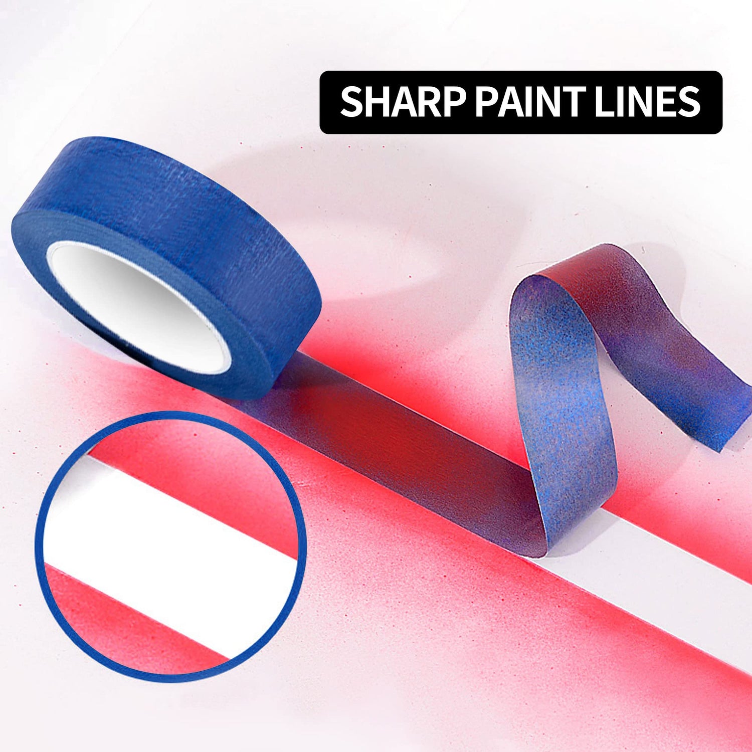 TAPEBEAR Multi-Surface Painter's Tape, UV Anti Residue Free Blue Tape, Wall Painting Masking Tape with Sharp Lines for Indoor Outdoor Painting, 1.88 TAPEBEAR