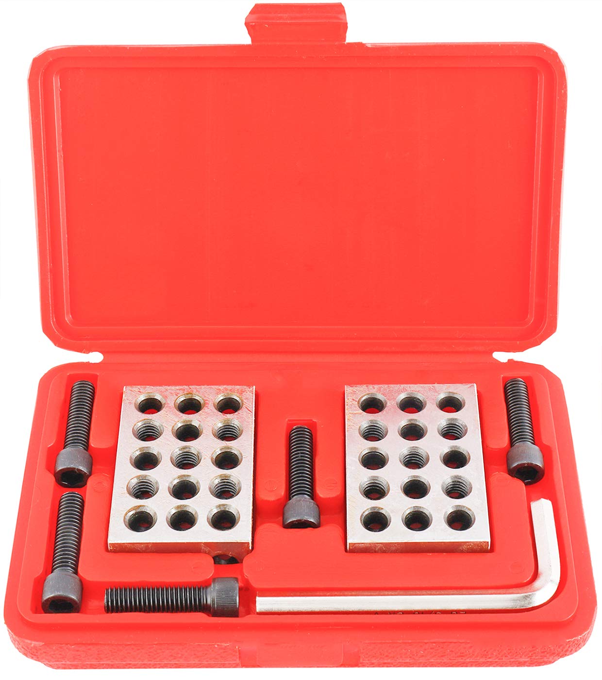 Toolly Ultra Precision 1-2-3" Blocks 2pcs/Pair, 0.0001", Hardened Steel, and Come with Plastic Case Toolly