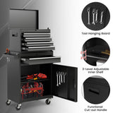 Goplus 5-Drawer Rolling Tool Chest, Tool Storage Box, Removable Tool Cabinet, Sliding Metal Organizer w/Lockable Drawers (Classic Black) Goplus