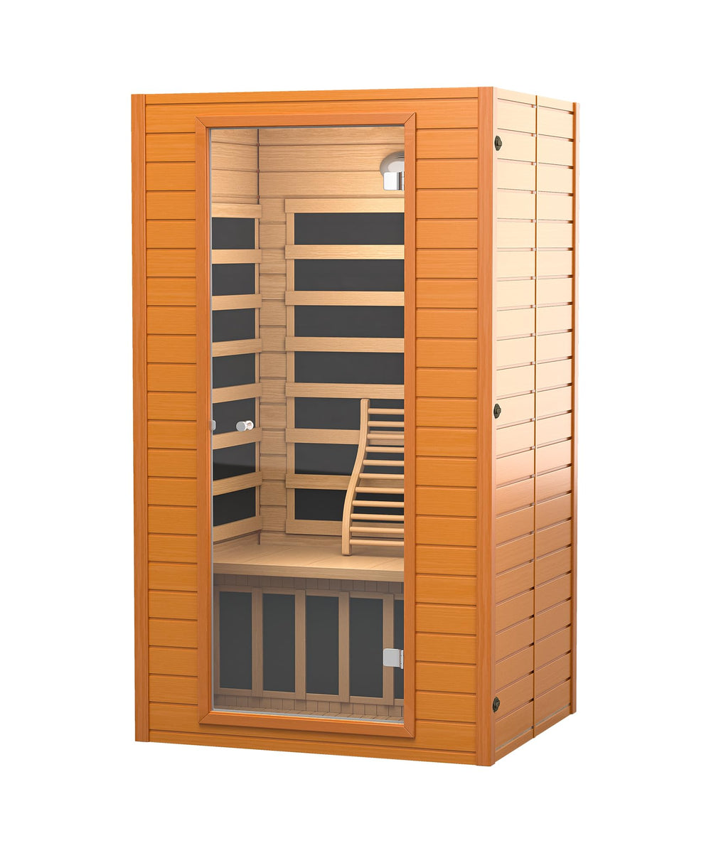 SpringSpa Far Infrared Sauna Room Near Zero EMF Hemlock 1-2 Person