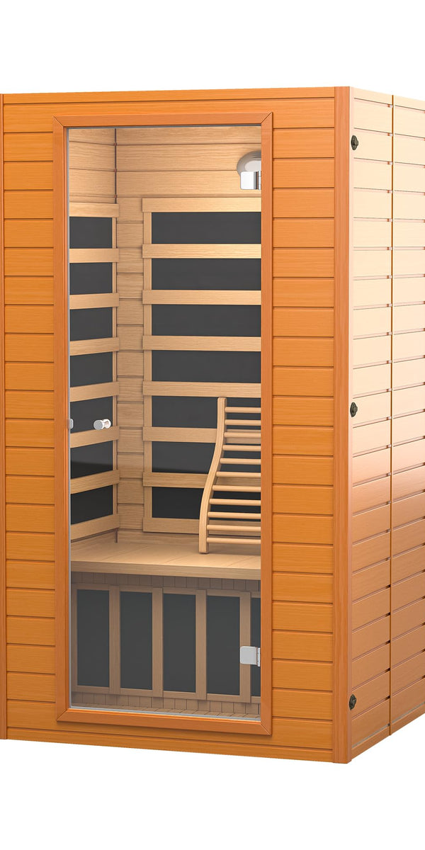 SpringSpa Far Infrared Sauna Room Near Zero EMF Hemlock 1-2 Person