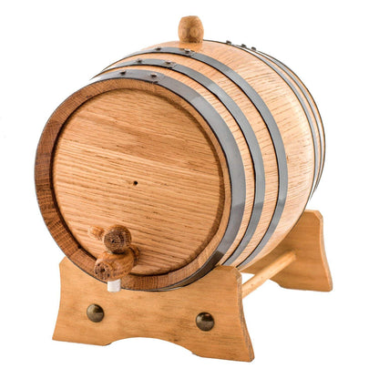 Sofia's Findings 2 Liters American Oak Aging Whiskey Barrel | Age Your own Tequila, Whiskey, Rum, Bourbon, Wine - 2 Liter or .53 Gallons - WoodArtSupply