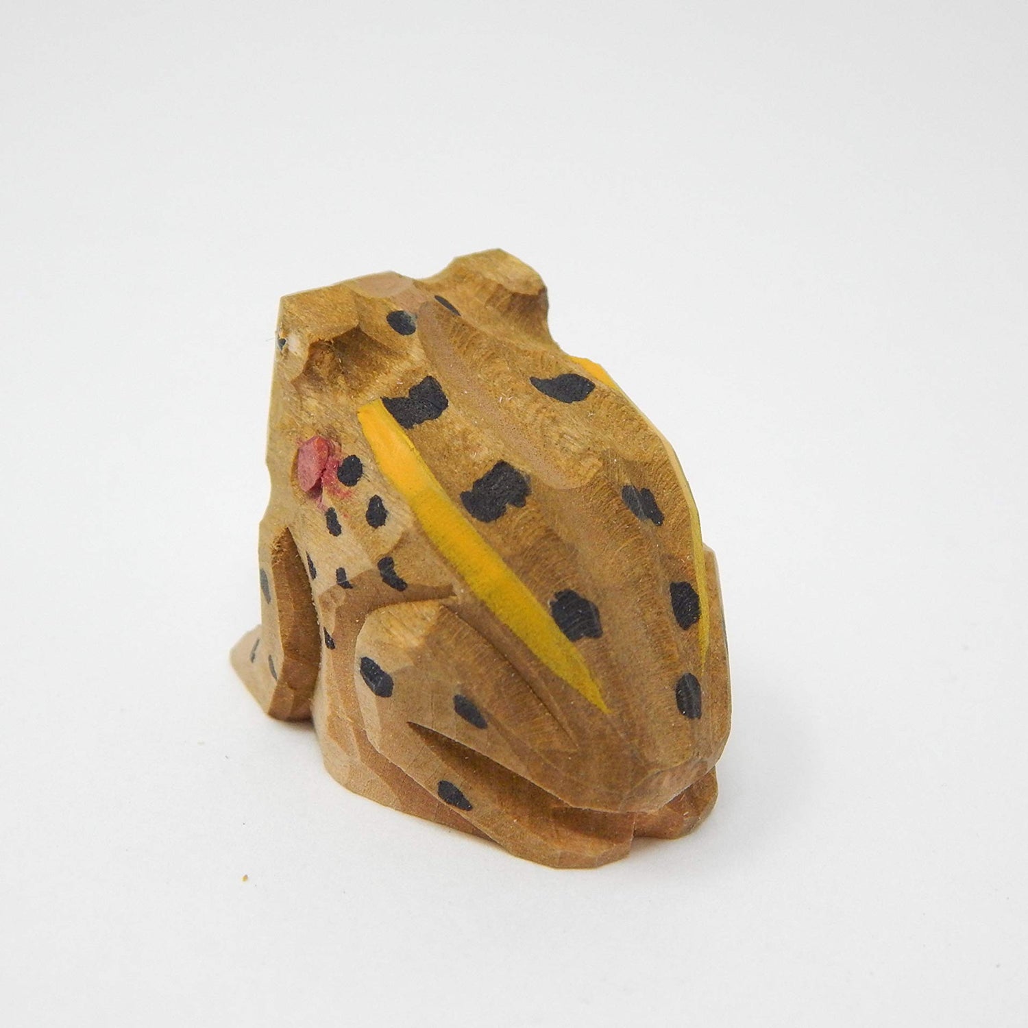 Selsela Toad Figurine Statue Decoration Small Animal Frog Art Sculpture Wood Carving Miniature Selsela