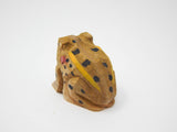 Selsela Toad Figurine Statue Decoration Small Animal Frog Art Sculpture Wood Carving Miniature Selsela