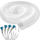 Heavy PVC Dust Collection Hose 4" x 10', Puncture Resistant PVC Dust Collection Hose with Carbon Steel Wire Coil, Flexible Clear PVC Fume Collection Qucship