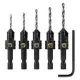 Snappy Tools Quick-Change 5-Pc. Countersink Drill Bit Set. Proudly Made in The USA. Make it Snappy