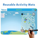 Skillmatics Educational Game - Space Explorers, Reusable Activity Mats with 2 Dry Erase Markers, Gifts for Ages 6 to 9 Skillmatics