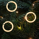 TEHAUX 100pcs 4cm Wooden Hoops for Crafts, Wooden Frames Unfinished Wood Wreath Ring Christmas Wooden Pieces Round Macrame Ring Blank for DIY Craft TEHAUX