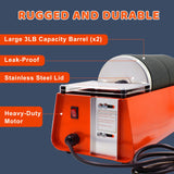 VIYUKI Professional Rock Tumbler Kit - Double Drum 6LB Lapidary Polisher for Adults (Double Barrel), Includes Rough Gemstones, 8 Polishing Grits, VIYUKI