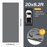 8.2 x 20 FT Garage Floor Mat, 2.8mm Thickness Diamond Plate Vinyl Garage Flooring Roll for Under Car, Large Size 164 SQFT for Large SUVs, MPV, Pickup Geemax